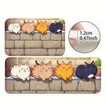 tapis sol antidérapant beige orange moderne dessin animé chats 40x60cm 50x80cm adhésif antiusure salon