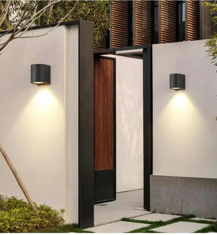 Lampe murale LED moderne aluminium noir blanc fixée mur entrée chambre salle bain 249