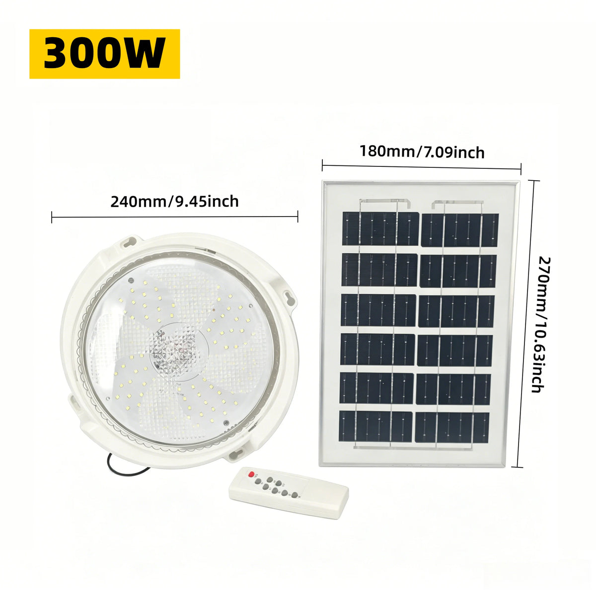 lampe solaire led 500w blanc moderne autonome éclairage intérieur extérieur haute puissance