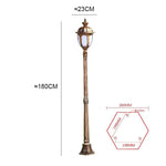 Lampadaire extérieur or noir vintage rétro éclairage public led ip65 aluminium moderne