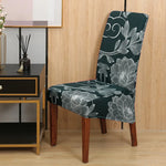 housse chaise xl spandex polyester moderne floral gris noir beige orange