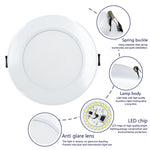 lampe led encastrable blanc moderne clips chambre salon cuisine