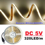 ruban led flexible bleu jaune 320leds 5v 3000k 4500k 6500k adhésif moderne