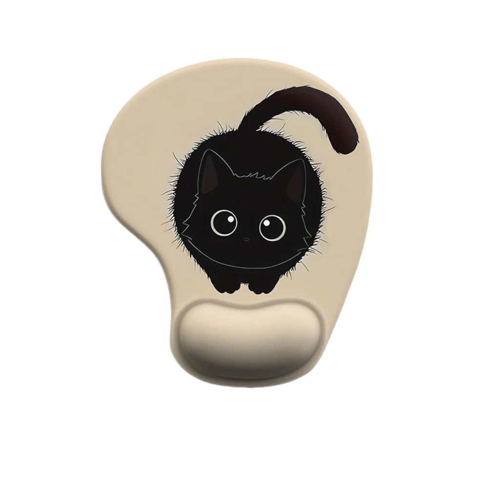 tapis souris ergonomique violet gris beige dessins chats pandas adhésif mignon cartoon