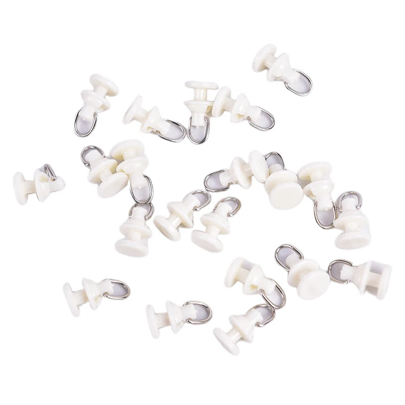 clips fixation blancs modernes anneaux métalliques accessoires rideaux pratiques plastique