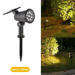 projecteur solaire led ip65 étanche moderne réglable jardin extérieur noir abs