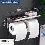 porte rouleau papier toilette acier inoxydable argenté moderne adhésif sans perçage double rouleau support