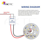 source led 12v 5w 7w smd2835 alu blanc chaud froid 48mm 65mm