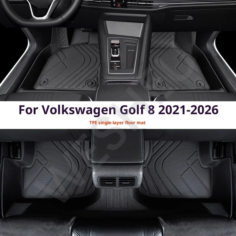 tapis sol voiture vw golf 2021 2026 noir rayures diagonales moderne clips originaux