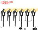 projecteurs exterieurs led jardin noir modernes 800lm ip65 abs contemporains 10lumières
