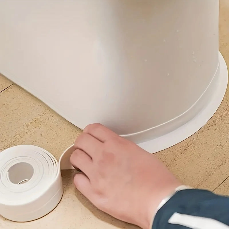 ruban adhésif blanc auto collant 3.8cm 3.2m étanche salle bain baignoire douche éviers PVC