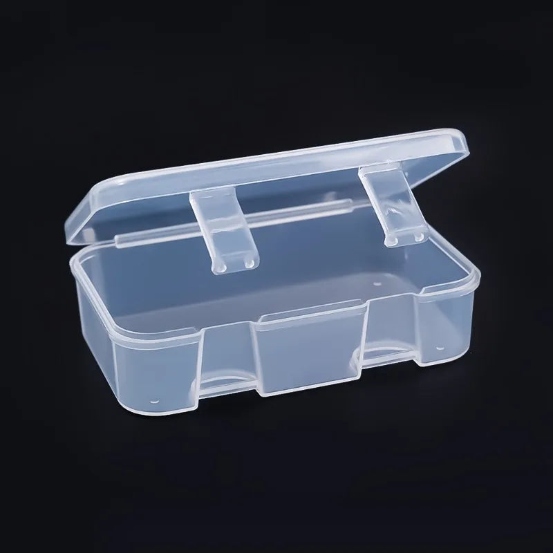 boîtes rangement transparentes clips fermeture poignées bijoux accessoires bricolage modernes pratiques