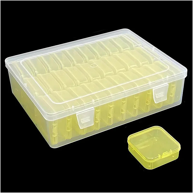 boîte rangement transparente 15 compartiments pratique réutilisable modulaire bijoux articles divers plastique respectueux environnement