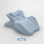 coussin multifonctionnel noir texture douce contemporain ergonomique mousse mémoire forme polyester coton massage lit