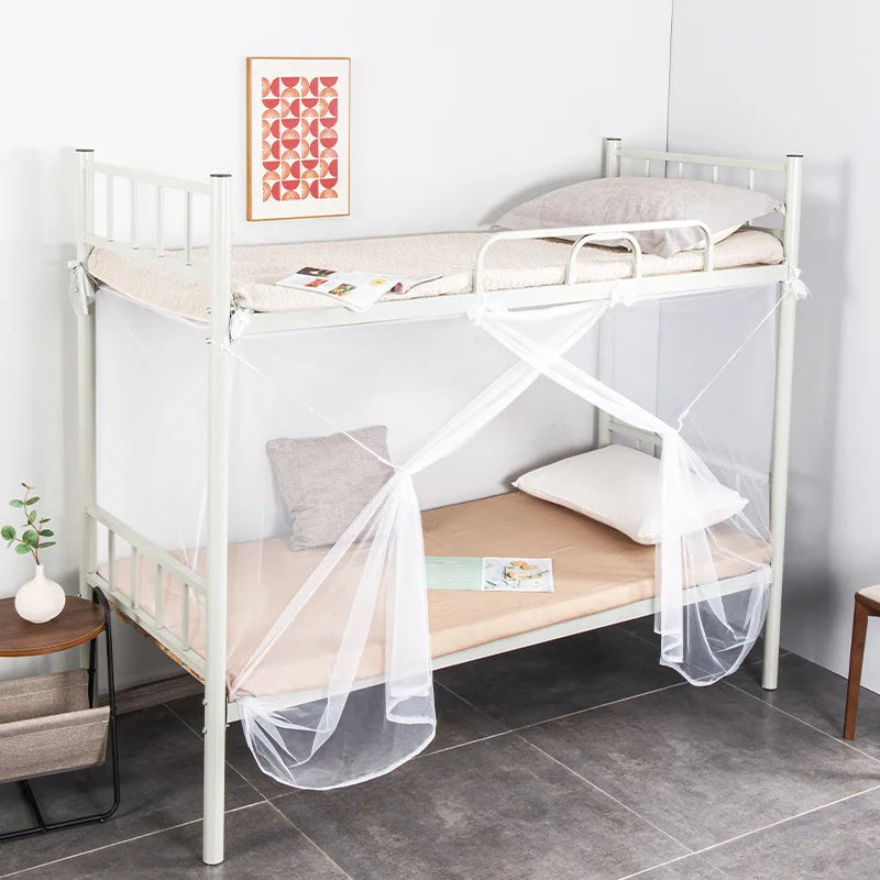 filet anti moustiques blanc maille hexagonale polyester traité insecticide moderne lit chambre coucher