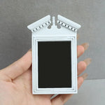 miroir blanc classique vintage texture vieillie fixation murale décoration salle bain
