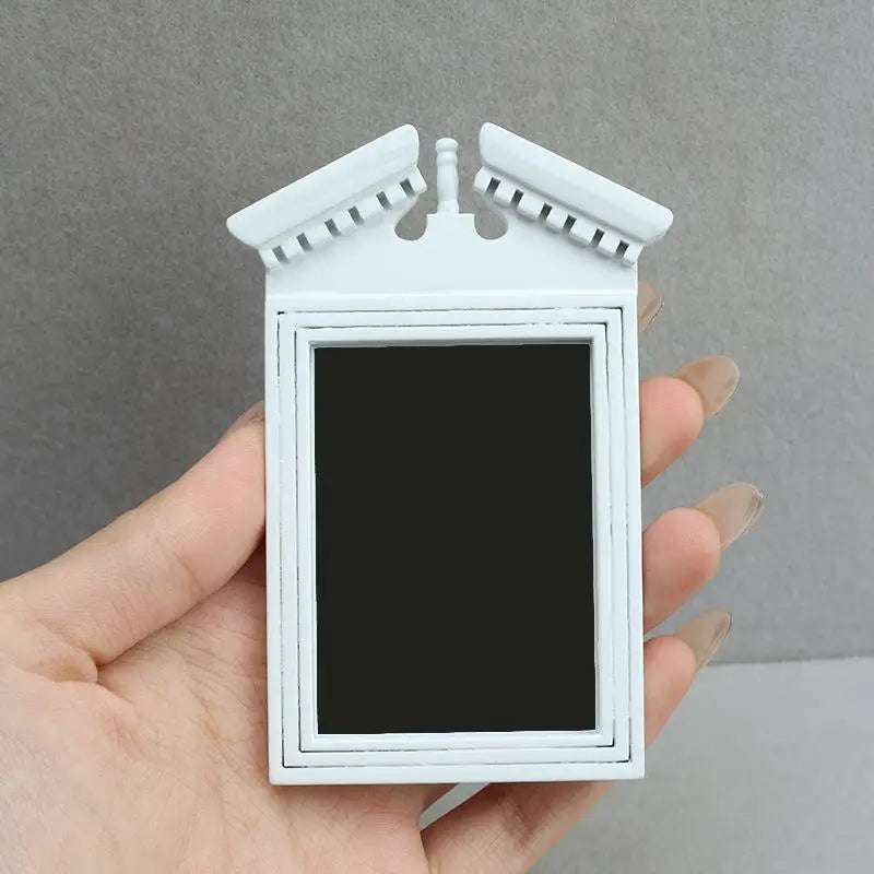 miroir blanc classique vintage texture vieillie fixation murale décoration salle bain