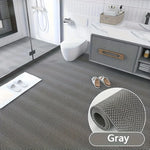 tapis anti dérapant gris pvc motif géométrique moderne adhésif salle bain cuisine