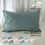 protège oreiller coton uni moderne housse protection lit bleu rose gris 50x80cm