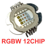lampe led rgbw 30w argentée bleu clair grille points circulaire fixe