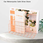 porte revues métal argenté rose gold moderne minimaliste grille mailles regulieres