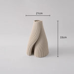 vase céramique moderne blanc texture tissée décoration intérieure plié