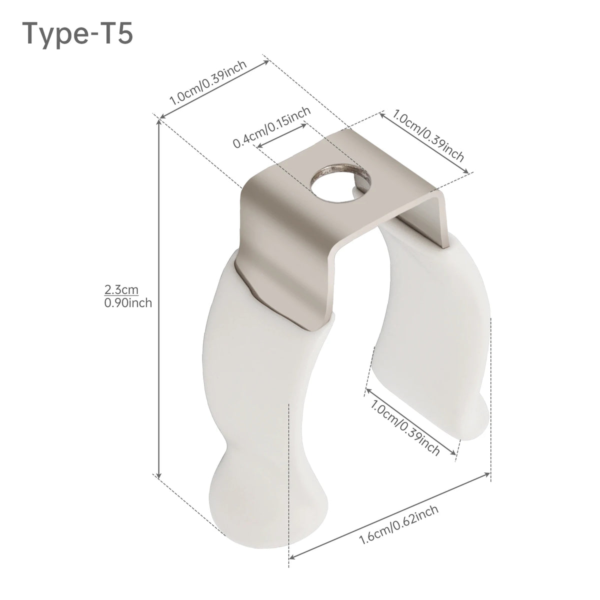 clips t5 t6 t8 t10 t12 noir blanc moderne abs cqc