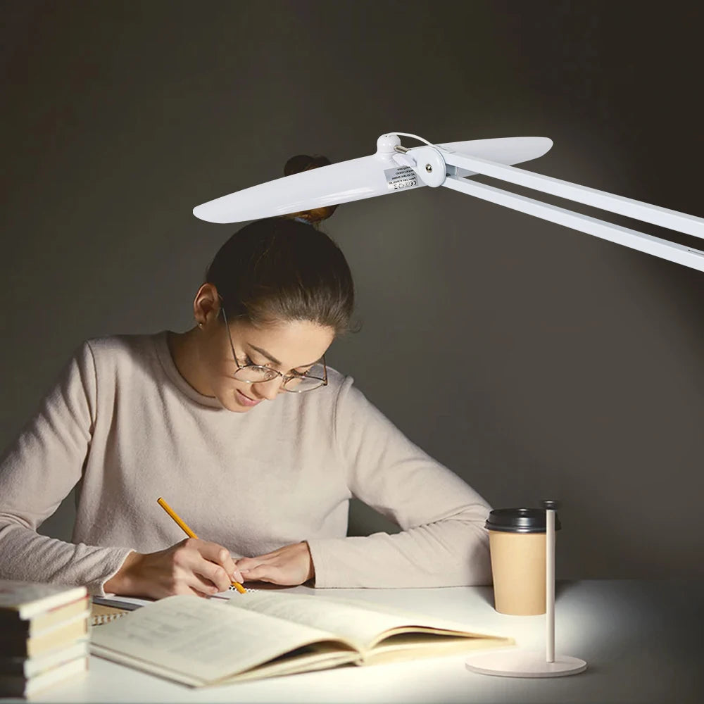 lampe articulée clip noir blanc moderne 24w led 1600 lumens contemporaine