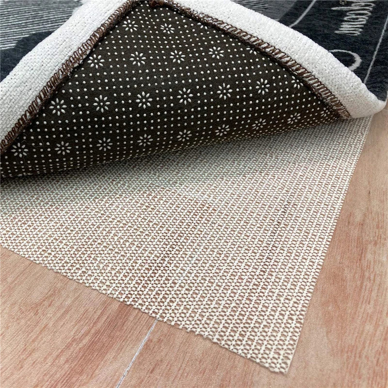 tapis antidérapant anti slip sol antidérapant tissage minimaliste motif floral salon chambre
