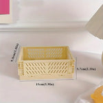 paniers pliables rangement plastique respectueux environnement couleur vert rose moderne pratique opacité