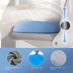 coussin soutien bleu réseau hexagonal contemporain gel respirant antidérapants adultes rond