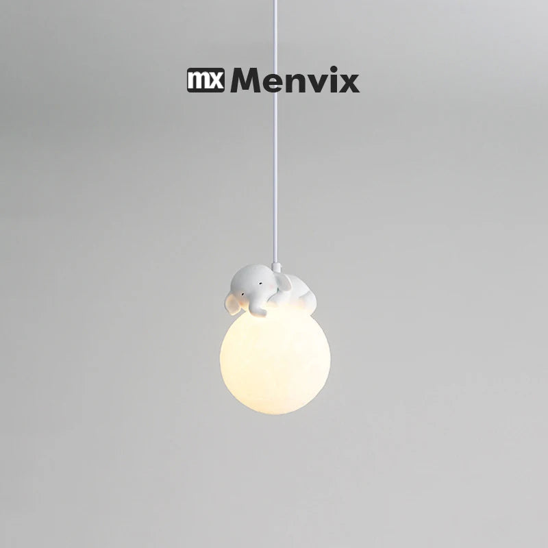 lampe suspendue animaux ours chien moderne intérieur enfant chambre salon blanc