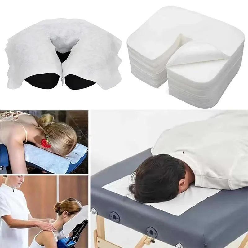 housses coussin massage jetables blanches unies confortables 36.5cm 27cm pack 100 pièces usage unique