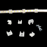 clips fixation transparent modernes vis led bande fibres 10mm 12mm 14mm 17mm 20mm