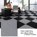 tapis auto adhésif moderne 30x30cm gris marron bleu marine carreaux noirs blancs salon chambre