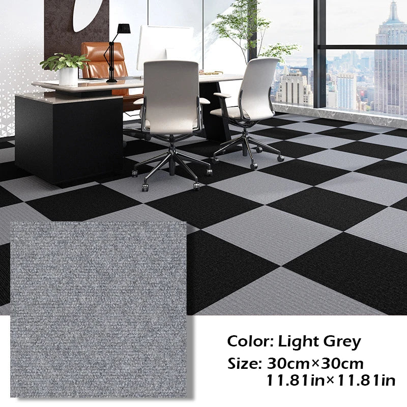 tapis carré autocollant anti dérapant motif carreaux géométriques moderne sol chambre salon