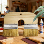 pinceau peinture poils jaunes bois naturel classique boîte peinture bouteille colleUsageIdé