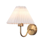 lampe murale moderne or plissée éclairage chambre coucher salon led fixée mur