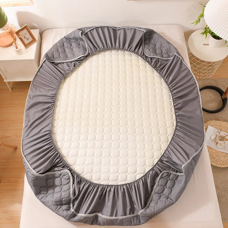 Drap-housse 2 personnes chocolat lit double
