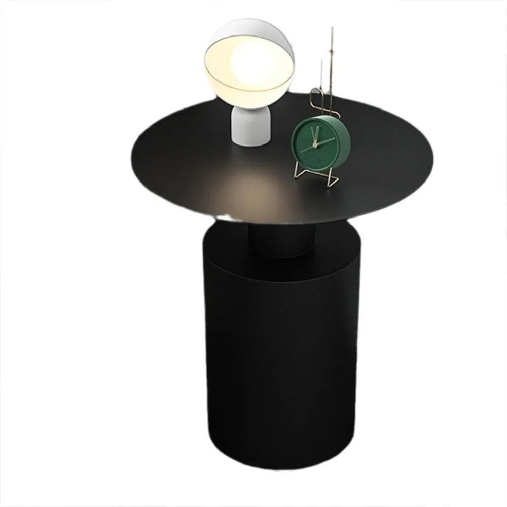 table basse ronde minimaliste moderne blanche noire salon décoration intérieure