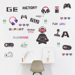 stickers muraux gaming graphiques jeux texte game playerone loading victory stickers chambre enfants moderne