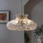 suspension lumineuse moderne vintage verre dépoli cuivre poli transparent doré chambre restaurant