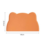 tapis nourriture animaux silicone orange jaune bleu moderne sans motif anti débordement imperméable