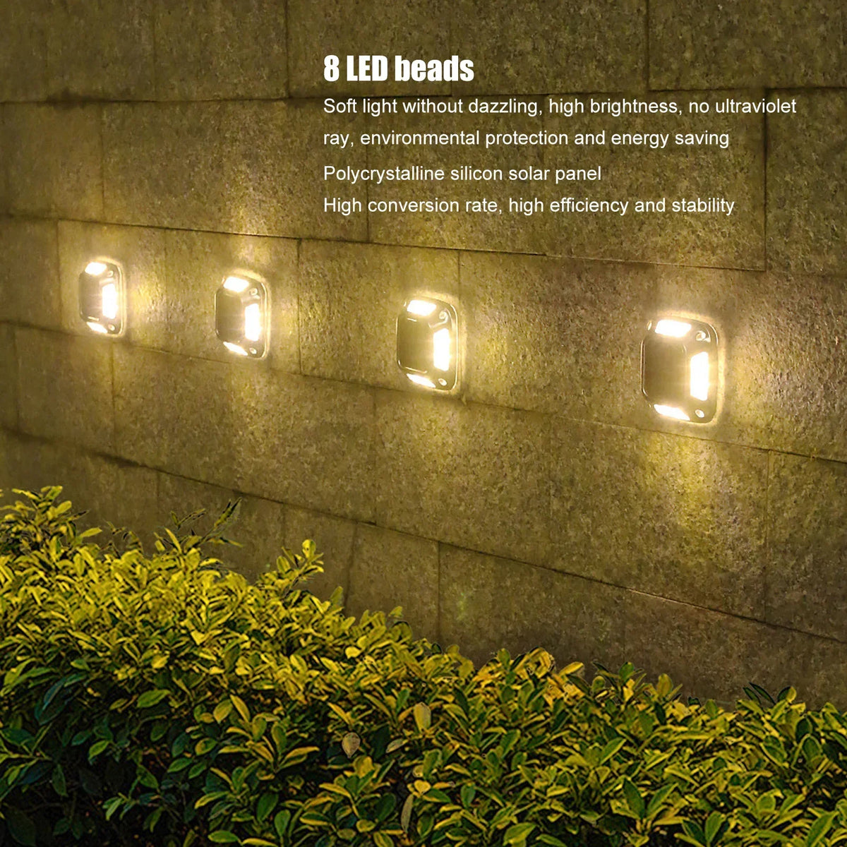 lampe solaire jardin extérieure led argentée ip65 moderne tringles fixations
