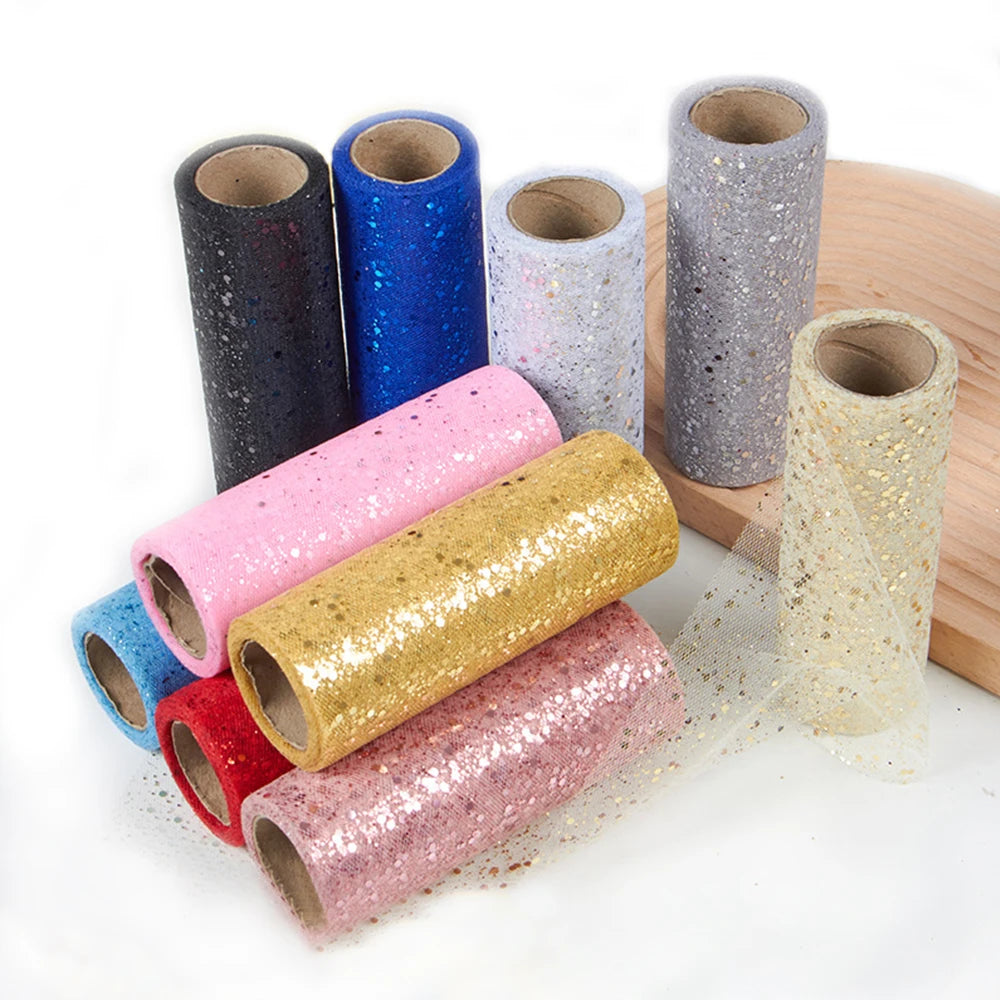 rubans tulle pailletés multiples couleurs adhésifs décoratifs costumes événements sceniques