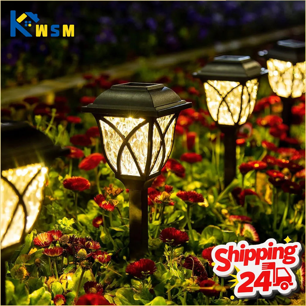lampe solaire extérieure noire transparente motifs géométriques moderne jardin autoinstallation led étanche