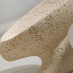 porte savon support feuille céramique texturée minimaliste salle bain ovale blanc beige