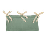 sac rangement lit bébé toile coton beige rose gris jaune simple rustique