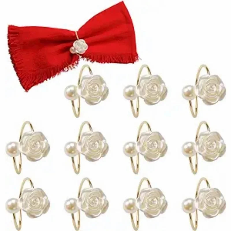 Rond de serviette perle mariage vert clair