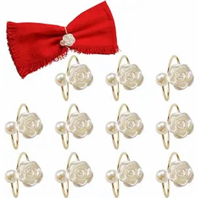 Rond de serviette perle mariage vert clair